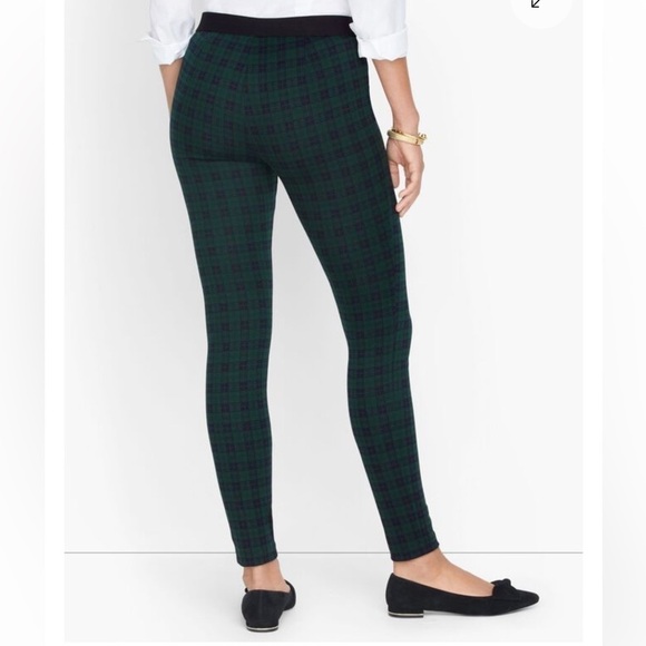 NWT Talbots Soho Tartan Plaid Ankle Leggings Size 2 - Picture 3 of 13